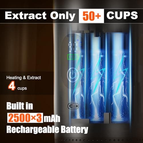 PHENOHERE Portable Electric Espresso Machine–20Bar Self‑Heating travel coffee maker with 7500mA Battery (Midnight Black) 6