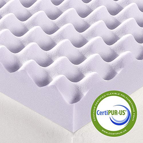 Best Price Mattress 3 Inch Egg Crate Memory Foam Mattress Topper with Soothing Lavender Infusion, CertiPUR-US Certified, Dorm Essentials, Twin 6