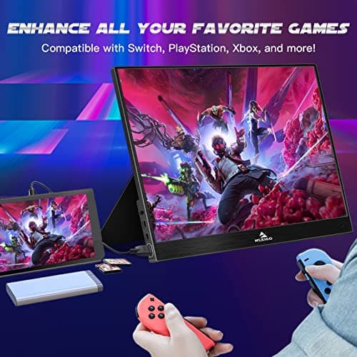 NexiGo 300Hz 17.3 Inch Portable Monitor (NG17FGQ), FreeSync, G-SYNC Compatible, IPS, Dual Speakers Eye Care Screen with HDMI/Type C for Laptop PC/MAC/Console 6