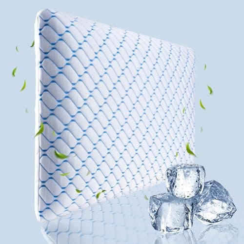 Tuozaiira Ultra Thin Flat Pillow(2.6'') for Stomach & Back Sleepers, Low Loft Gel Memory Foam Pillow with Cooling Washable Cover, Standard Size 8