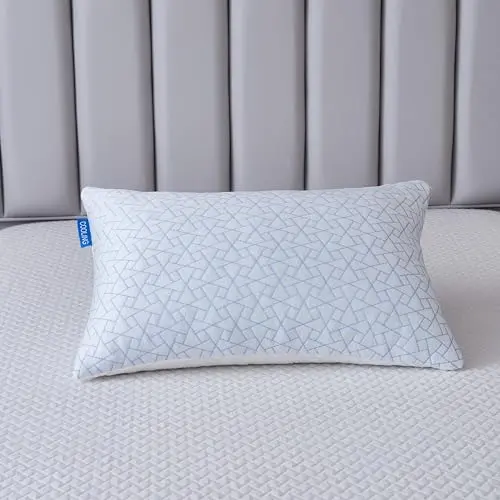 Flanhorest Cooling Pillow for Sleeping: Pillow for Side and Back Sleeper - Adjustable Bed Pillows Queen - Shredded Memory Foam Cooling Gel Pillow with Extra Fill