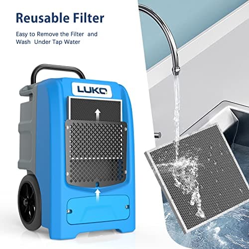 LUKO 190 Pints Commercial Dehumidifier with Pump & Drain, 8000 Sq Ft Large Space,8000 Sq Ft Large Space, Large Capacity Industrial Dehumidifier for Basement 7