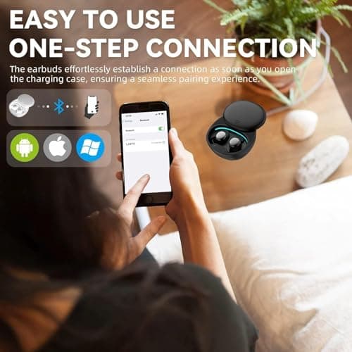 Houlyn Sleep Earbuds for Side Sleepers, Wireless Noise Cancelling Sleep Headphones with Sleep Mode, LED Power Display, Comfort Fit for Sleeping, Working, Hiking (Mint Green) 6