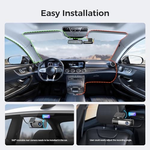 LD06 5G WiFi Dash Cam Front and Rear, 5K Dash Camera for Cars with 64GB SD Card, Night Vision Voice Control, G-Sensor Built-in GPS, 24H Parking Mode Loop Recording, Max Up Support 256GB 8