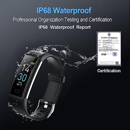 Fitness Tracker with Heart Rate Monitor/Step Counter/Calories, Activity Tracker Smart Watch Sleep Monitor IP68 Health Tracker Pedometer for Man Women 6