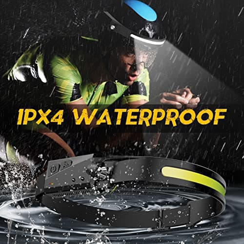 Avlxt LED Headlamp, 2 Pack Rechargeable Flashlight for Adults, 230 Wide Beam Headlight, Motion Sensor Head Lamp, Adjustable Headband Outdoor Waterproof Head Light for Running, Camping, Hiking 6