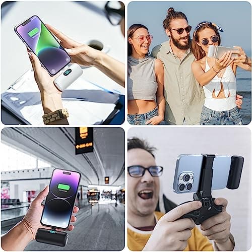 [2 Pack]Small Portable Charger for iPhone,Upgraded 5000mAh PD Fast Charging Power Bank,Cute Mini Portable Phone Charger Battery Pack Compatible with iPhone 14/14 Pro Max/13/13 Pro/12 Pro/11/XR/X/8 etc 7