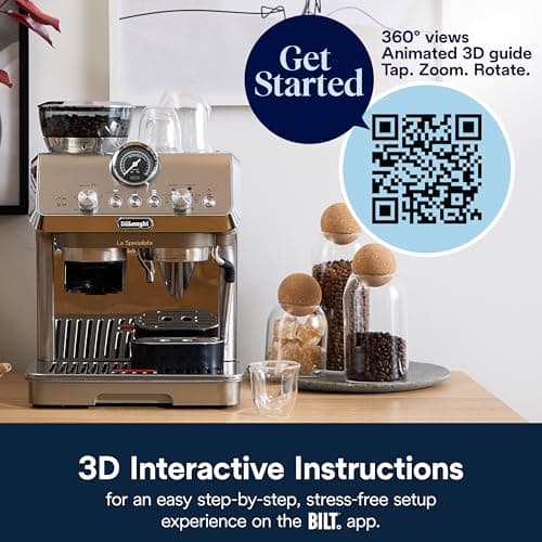 De'Longhi La Specialista Arte Evo Espresso Machine - Compact Cold Brew Coffee Maker with Grinder, Milk Steam Wand/Frother & Tamping Tools - Home Barista Kit for Lattes, Cappuccinos, Iced Coffee 9