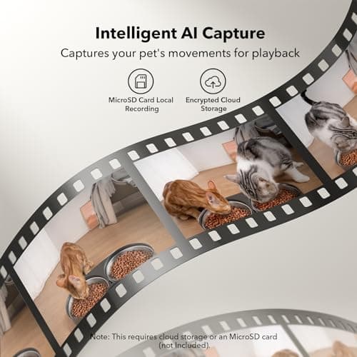 PETLIBRO Automatic Cat Feeder with Camera for Two Cats, 1080P HD Video with Night Vision, 5G WiFi Pet Feeder with 2-Way Audio for Cat & Dog, Low Food & Motion & Sound Alerts, Dual Tray, Black 5L 6