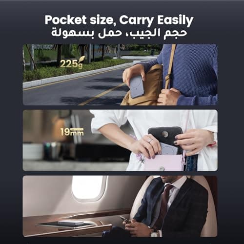 UGREEN Wireless Magnetic External Battery 10000mAh USB C USB A Fast Charge PD QC 3.0 20W Power Bank Induction Qi 15W Max Compatible with iPhone 15 Plus Pro Max iPhone 14 13 12 Pro Max MagSafe 8