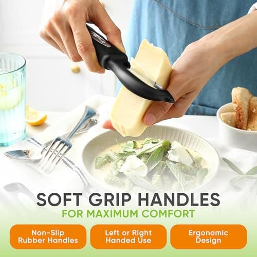 Spring Chef Swivel Vegetable Peeler & Y Potato Peeler for Kitchen with Soft Grip Handles and Ultra Sharp Stainless Steel Blades, Perfect for Veggie, Fruit, Carrot, Apple - Dishwasher Safe - Black 5