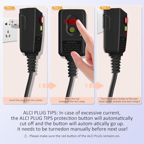 High Speed Plasma Ion Hair Dryer with Diffuser, Professional Blow Dryer 130000 RPM Brushless Motor for Fast Drying,1500W 3Temps/3Speeds Thermo-Control Lightweight Hairdryer for Women Home Travel Salon 8