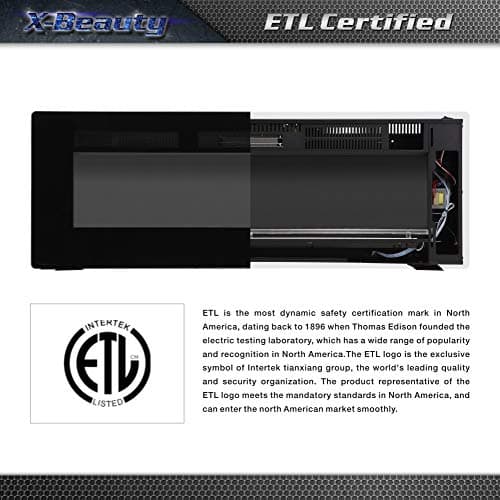 60" Electric Fireplace in-Wall Recessed and Wall Mounted 1500W Fireplace Heater and Linear Fireplace with Timer/Multicolor Flames/Touch Screen/Remote Control 7