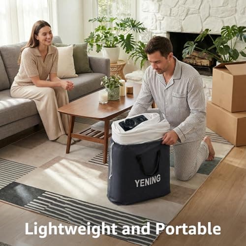 YENING Full Size Air Mattress with Built in Pump Raised Double Blow up Bed Inflatable Camping Airbed Electric 18 Inch Tall 6