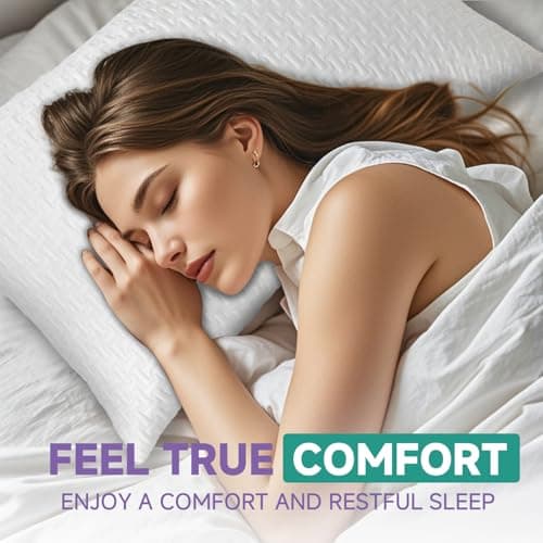 PlushHavenCloud New Adjustable Pillows Queen Size Set of 2 - Cooling Shredded Memory Foam Pillow for Sleeping 2 Pack, Bed Pillows for Side, Back, and Stomach Sleepers, Supportive, Washable Cover 5