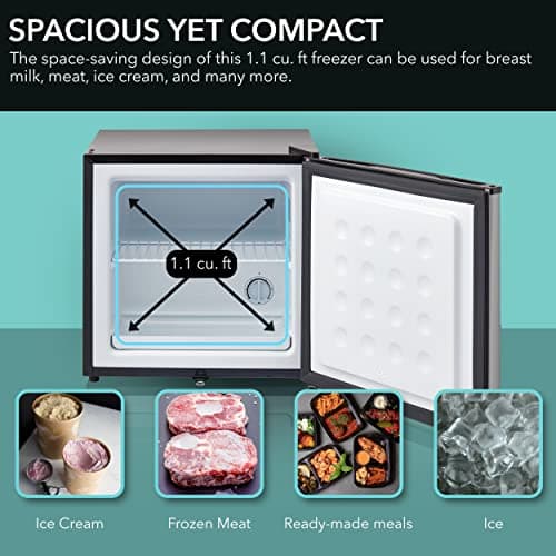 Whynter CUF-112SS Mini, Energy Star Rated Small Upright Freezer with Lock, Stainless Steel -1.1 Cubic Feet 6