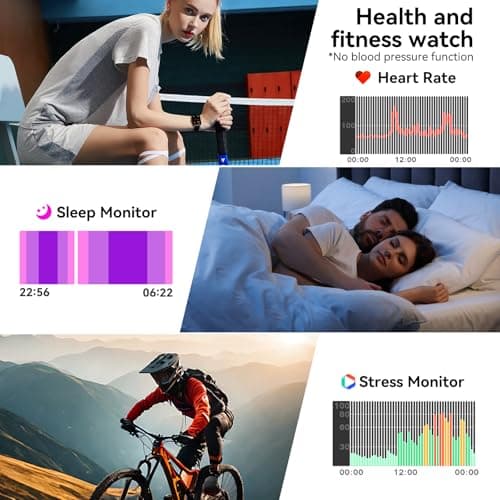 Smart Watch, 14-Day Battery Life,1.83" HD Touchsreen, 130 Sports Modes, Bluetooth Call & Make Call, Health, Fitness & Sleep Tracker, Timer, 5 ATM Water-Resistance, Fitness Watch for Android/iOS, Black 5