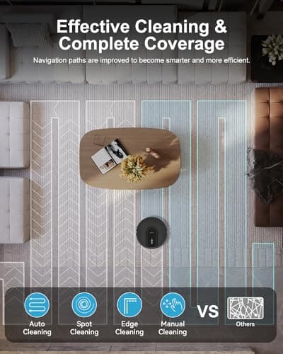 Enboya Robot Vacuum Cleaner with Self-Emptying Base – 9000Pa Suction, 85 Days of Dust Storage, Wi-Fi/App/Alexa Control – Ideal for Pet Hair, Hard Floors, and Low Carpets 5