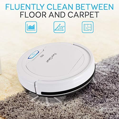 SereneLife Pure Clean Robot Vacuum Cleaner - Upgraded Lithium Battery 90 Min Run Time - Automatic Bot Self Detects Stairs Pet Hair Allergies Friendly Robotic Home Cleaning for Carpet Hardwood Floor 6