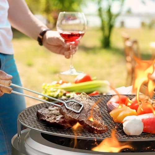 Smokeless Stove Fire Pit, Bittesnew 304 Stainless Steel Patio Fire Pit 19 Inch, Portable Outdoor Stove with Carrying Bag for Wood Buring, Camping Backyard, Patio, Garden, Picnic, 20 inch High 6