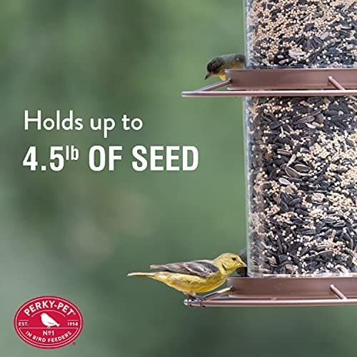 Perky-Pet Large 2-Tier Panorama Wild Bird Outdoor Feeder with Hanging Hook - 325SCOMBO-1SR - 4.5 lb Seed Capacity - Durable Construction - Versatile Hanging with Included Hook 8