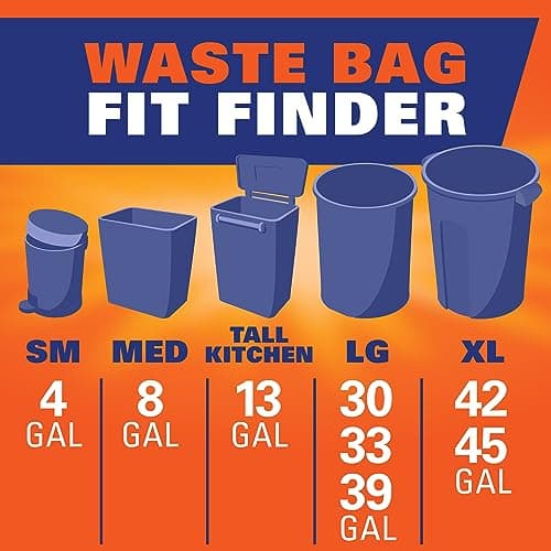 Hefty Ultra Strong Tall Kitchen Trash Bags - Citrus Twist, 13 Gallon, 40 Count 9