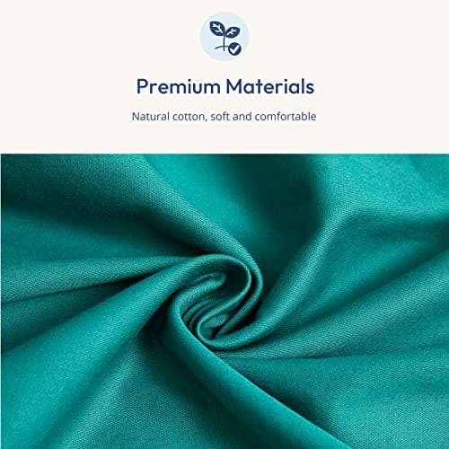 Aimon Weighted Blanket Cover (48"x72",Green,Twin Size,Side Zipper) 100% Cotton Weighted Blanket Cover, for Weighted Blanket with 8 Ties 5