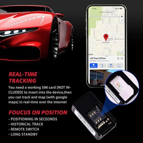 Mini GPS Tracker for Vehicles No Monthly Fee - Real-time Wireless Hidden GPS Trackers Device for Car with Smart Phone app 3