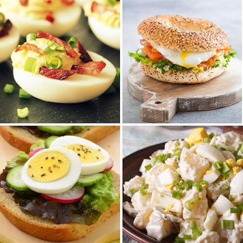 Nostalgia Retro Electric Large Hard-Boiled Egg Cooker, 7 Capacity, Poached, Scrambled, Omelets, Whites, Sandwiches, for Keto & Low-Carb Diets, Aqua 8