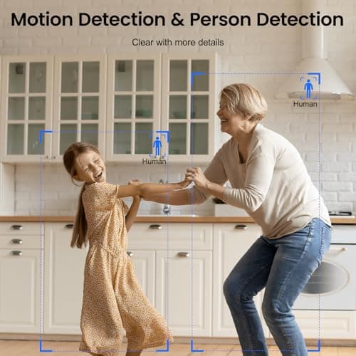 INFIYA 360 Cameras for Home Security-Indoor Camera Monitoring Baby/Nanny with 2K High Resolution & One-Tap Call, 24-7 Local Storage, Compatible with Alexa/Google Home, K7 4Pack (2.4GHz Wi-Fi Only) 6