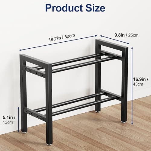 Dumbbell Rack 2-Tier 20 IN Length Adjustable Weight Rack For Home Gym Dumbbells Kettlebell (Rack Only) 6