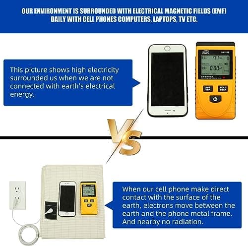 2PCS 20"*30"Grounding Pillowcase with Grounding Cord, Soft and Comfortable Cotton Grounding Pillow Cover, Reduce Inflammation Sleep Therapy Conductive Pillowcases 7