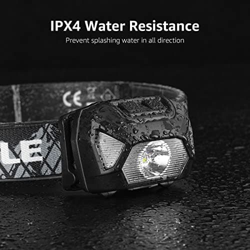 Lepro LE Headlamp Rechargeable, LED Head Lamp with 6 Modes for Camping & Hiking Gear Essentials, IPX4 Waterproof High Lumen Bright Headlight Flashlights with Adjustable Headband, USB Cable Include 5