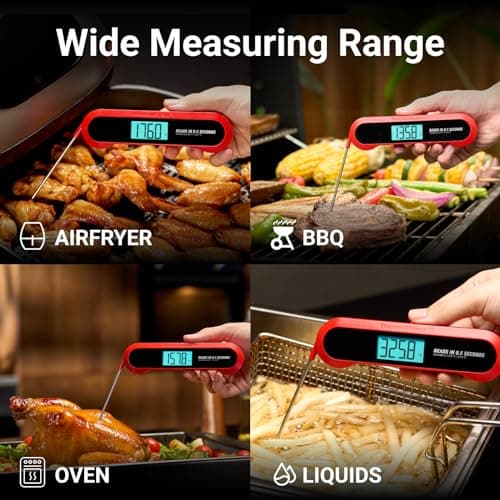 0.7 Seconds Instant Read Meat Thermometer Digital for Cooking with Ambidextrous Backlit & IP67 Waterproof, NSF Certified Magnetic ThermoMaven F1 Food Probe for Kitchen, Outdoor Grilling, BBQ Smoker 5