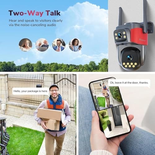 VSTARCAM 4MP+4MP Dual Lens Security Camera Outdoor, 2K, 360° Pan & Tilt, PIR Motion Detection, Spotlight & Siren Alarm, Full Color Night Vision, 2-Way Audio, IP66, Cloud & SD Card Storage 6