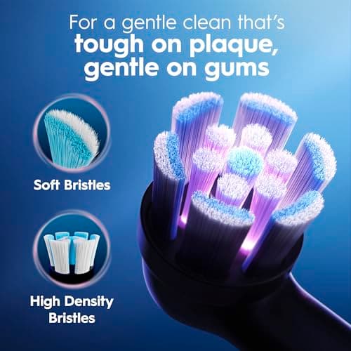 Oral-B iO Deep Clean Rechargeable Electric Toothbrush, White, iO Series 3 Limited, 2 Brush Heads, Travel Case, Pressure Sensor, 3 Cleaning Settings, 2-Minute Timer 7