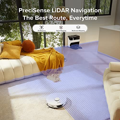 roborock S7 Max Ultra Robot Vacuum and Mop Combo, Auto Mop Drying and Washing, Self-Emptying and Refilling, 5500Pa Suction, Reactive Tech Obstacle Avoidance, White (RockDock Ultra Series) 7