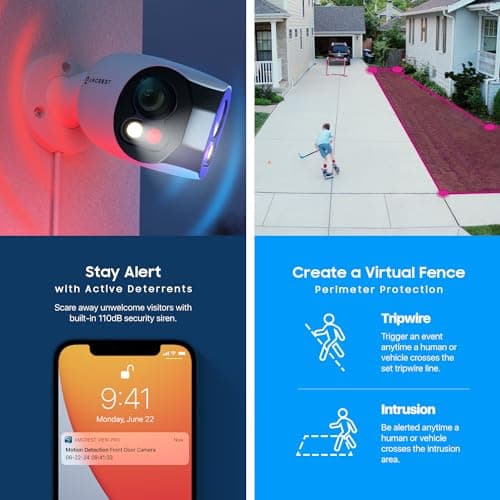 Amcrest Dual-Lens 4K (8MP) Outdoor Security POE Camera, 2 x 4MP Lenses PoE AI Bullet IP Camera, 65ft Night Color, Face Detection, Panoramic 180° FOV, 4K@15fps IP8M-DLB2998EW-AI (White) 6