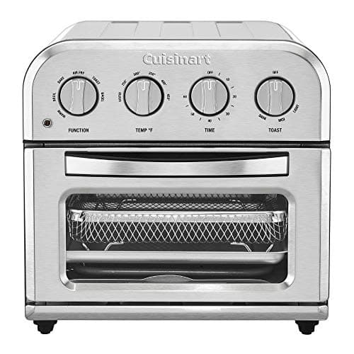 Cuisinart TOA-28 Compact Airfryer Toaster Oven, 1800-Watt Motor with 6-in-1 Functions and Wide Temperature Range, Large Capacity Air Fryer with 60-Minute Timer/Auto-Off, Stainless Steel