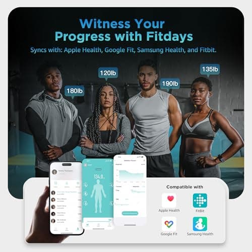 Posture Scale for Body Weight and Fat, Digital Bathroom Scale BMI Weighing Bluetooth Body Fat Scale, 8 Electrode Smart Body Fat Scale, Full Body Composition Analyzer with Voice Prompt 6