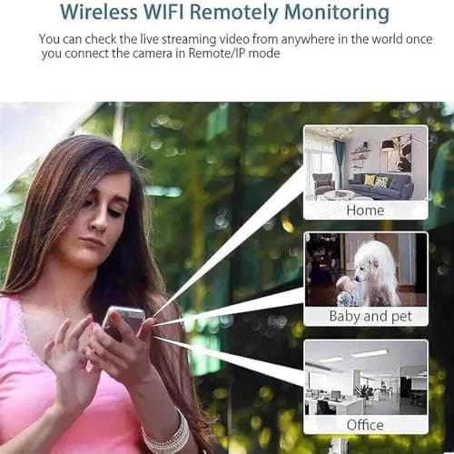 LBHGRMF Mini Camera, Mini Camera Wireless,Cheerchest Camera, Mini 5g Wireless WiFi Camera 1080p Hd, Mini Wireless WiFi Camera 1080p Hd,Comes with 8g Memory Card (3 pcs) 5