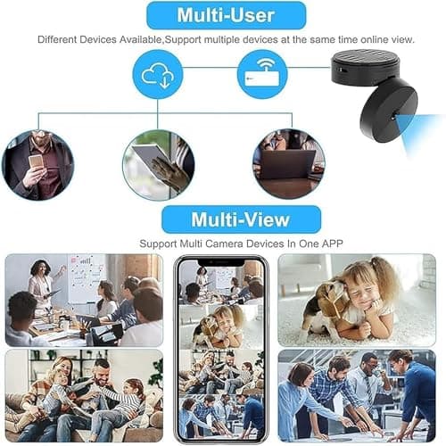 ENSIMDI Secret Scope Camera, Secret Scope Security Camera, Mini Wire-Free Monitor with Night Vision Function, WiFi Camear Outdoor Wireless 1080p HD (3pcs Black) 7