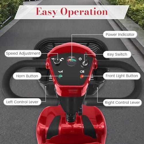 15-45 Miles Ecomobi MS02 4 Wheels Mobility Scooter for Adults/Seniors, 350W Electric Wheelchair Device w/15Ah-25Ah Extended Battery, Dual Baskets, Compact Duty Mobile for Elderly(FSA/HSA Eligible) 5