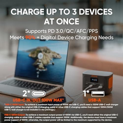 Jackery Explorer 100 Plus Portable Power Station,Random Color(Black or Dune White), 99Wh LiFePO4 Battery Solar Generator, 128W Carry-on Power for Flight, 100W Dual PD 3.0 Fast Charge (Renewed) 6