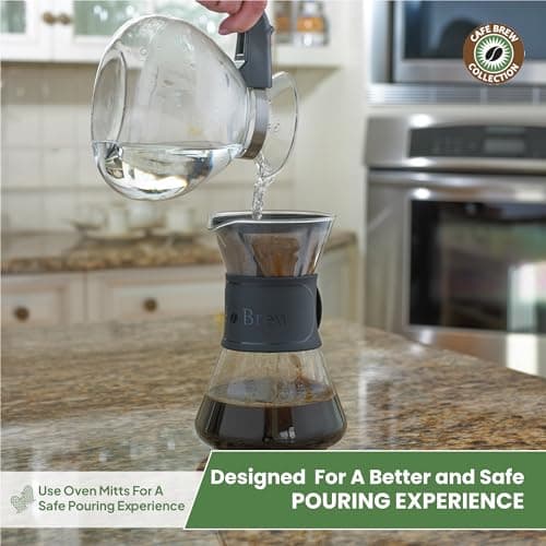 Borosilicate Glass Stove Top Whistling Tea Kettle - 12 Cup/48oz Capacity - BPA-Free - German Made Glass Kettle for Gas, Electric, and Glass Ranges 5