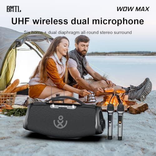 xdobo BMTL Wow MAX Party Speaker Portable Bluetooth Speaker Wireless with 2 Microphone 300W Powerful Sound Deep Bass Waterproof Big Speakers for Outdoor/Home/Party/Beach/Celebration/Travel 5