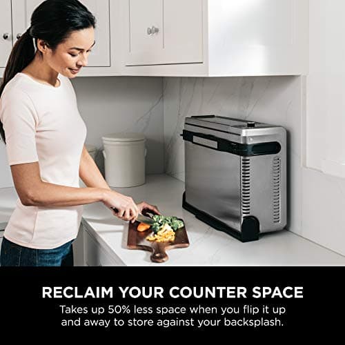 Ninja Digital Air Fryer & Toaster Oven | 8-in-1 Functionality | Flip-Up Design | XL Capacity | Air Fry Basket, Sheet Pan, Wire Rack & Crumb Tray | 1800 Watt | Silver | SP101 10