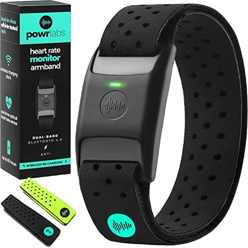 Powr Labs Bluetooth Armband Heart Rate Monitor - ANT+ Compatible with Polar, Peloton, Wahoo, Strava, Garmin, Whoop