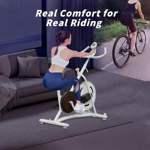 Exercise Bike Stationary Bikes for Home, Adjustable Magnetic Resistance & Comfortable Seat Workout Bike, Quiet Indoor Cycling Bike with Digital Monitor, Phone Holder, 300LB Capacity of Cardio Workout 7