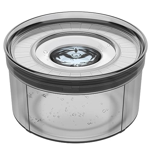 Techphardo 1Gallon No Spill Dog Water Bowl-3.8L Large Capacity, BPA-Free, Anti-Splash & Anti-Digging Design with Non-Slip Base for Messy Drinkers